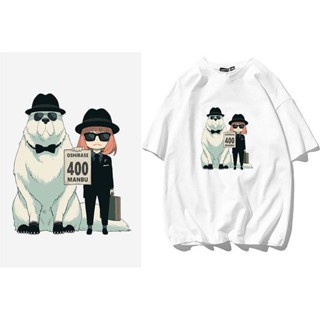 ✥℗Spy × Family อะนิเมะแขนสั้น Arnia และ Bond Forger เสื้อยืดอะนิเมะเสื้อยืดผ้าฝ้าย