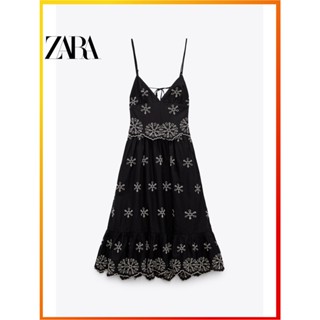 Zara ใหม่ TRF ชุดเดรส ปักลาย สําหรับผู้หญิง 7200337 800