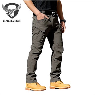 Eagblade กางเกงคาร์โก้ยุทธวิธี สําหรับผู้ชาย IX7-Stretch สีเทา