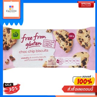 Free From Gluten Choc Chip Biscuits Woolworths 160 G.