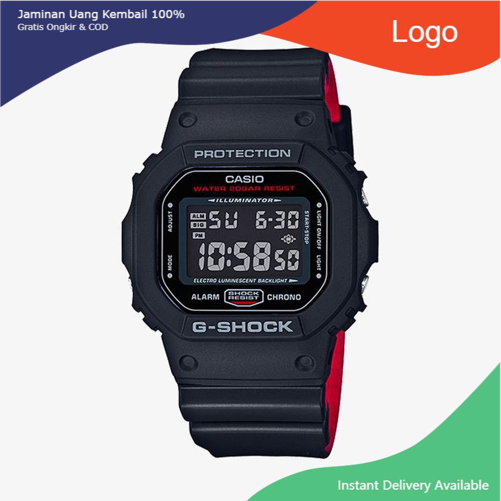 G-Shock นาฬิกาข้อมือผู้ชาย Casio G-Shock Black รุ่น DW-5600HR-1DR