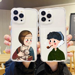 เคสป้องกันโทรศัพท์มือถือใส แบบนิ่ม ลายคลื่นใหญ่ สําหรับ Apple iPhone14 13 12Pro max 11 max 14