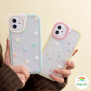 เคสใส แบบนิ่ม ลายจุด กันกระแทก สําหรับ IPhone 14 13 12 11 Pro Max X Xr Xs Max SE 8 7 6 6s Plus