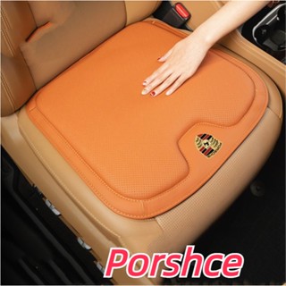 PORSCHE LOGO cushion macan Cayenne Cayman taycan 718 Boxster 911 Panamera car seat Nappa leather air hole summer cushion flannel memory foam warm cushion