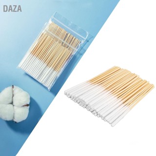 Daza ก้านสําลีก้านนิ่ม ด้ามจับไม้ อเนกประสงค์ หนา 8 ซม. 60 ชิ้น