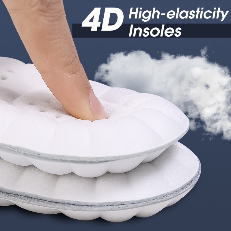 แผ่นพื้นรองเท้า 4D แบบนิ่ม ดูดซับแรงกระแทก สําหรับรองเท้ากีฬาบาสเก็ตบอล