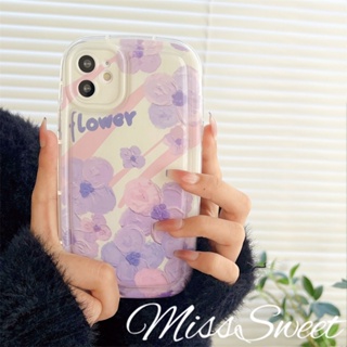 เคสโทรศัพท์มือถือ แบบนิ่ม ลายภาพวาดสีน้ํามัน รูปดอกไม้สีม่วง สําหรับ iPhone 14 13 12 11 Pro Max X XR Xs Max 8 7 6 6s Plus SE 2020