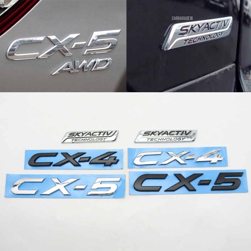 สําหรับ CX4 CX5 CX-4 CX-5 Mazda 2 3 6 Axela Miata Skyactiv เทคโนโลยีจดหมายป้ายสติกเกอร์หางโลโก้สัญลักษณ์