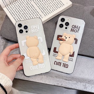 เคสโทรศัพท์มือถือแบบใส ลายการ์ตูนหมีเท็ดดี้ 3D สําหรับ OPPO Reno 10 8T 8Z 7Z 6Z 5F 5 4 3 2F Realme Narzo 50A 50i GT Master Edition X3 SuperZoom