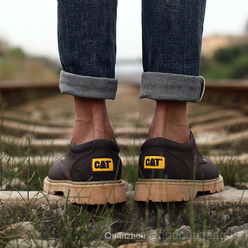 [ของแท้] Caterpillar 1904 รองเท้าบูทมาร์ติน ข้อสั้น แบบหนัง กันน้ํา กันลื่น สําหรับผู้ชาย และผู้หญิง QFVJ