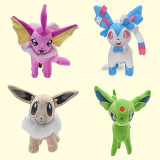 ((พร้อมแท็ก) ท่ายืน ขนาดเล็ก 26.6 ซม. ตุ๊กตา Eevee Heterochromatic Standing Posture Eevee Narcissus Original Eevee Plush Doll