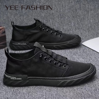 YEE Fashion  รองเท้า ผ้าใบผู้ชาย ใส่สบาย ใส่สบายๆ สินค้ามาใหม่ แฟชั่น ธรรมดา เป็นที่นิยม ทำงานรองเท้าลำลอง สวยงาม ทันสมัย รุ่นใหม่ Stylish D23D04E 37Z230910