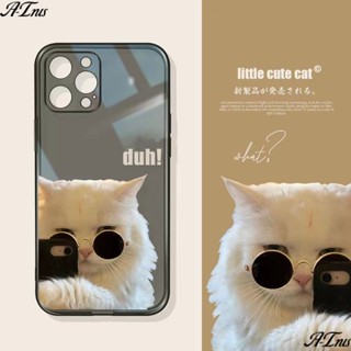 ✅เคสโทรศัพท์มือถือ ซิลิโคนนิ่ม แบบใส ลายแมวน่ารัก สําหรับ Iphone 14pro X 12max 1113 Apple MA0E