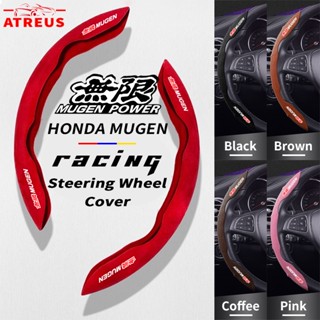 Honda Mugen หุ้มพวงมาลัยรถยนต์ ปลอกหุ้มพวงมาลัยรถยนต์ ที่หุ้มพวงมาลัยรถยนต์ หุ้มพวงมาลัย ปลอกหุ้มพวงมาลัย สําหรับ civic 11th gen fd fc eg fk HRV Jazz City Mugen Fit Vezel Accord BRV WRV Stream