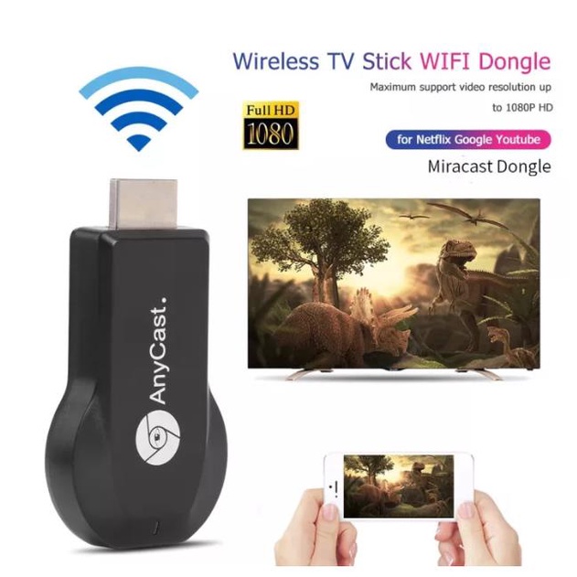 M9 Plus Anycast อะแดปเตอร์รับสัญญาณ HDMI Dongle หน้าจอกระจกโทรศัพท์ Mirascreen DLNA Wifi Airplay Miracast Pigfly