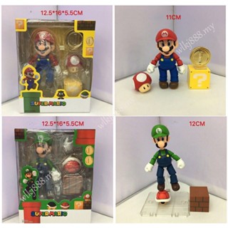 Shf โมเดลฟิกเกอร์ อนิเมะ The Super Mario Bros Mario Luigi Change Face ของเล่นสําหรับเด็ก