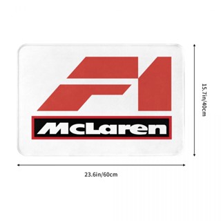 ใหม่ McLaren F1 พรมปูพื้น ผ้าสักหลาด ลายโลโก้ กันลื่น ดูดซับน้ําได้ดี แห้งเร็ว สําหรับห้องน้ํา ห้องนั่งเล่น โซฟา ห้องนอน 16x24 นิ้ว พร้อมส่ง