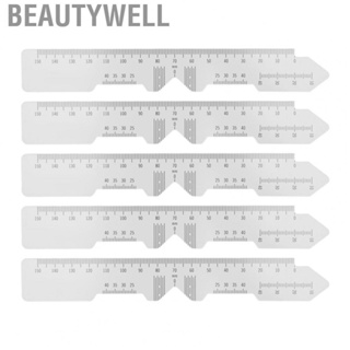 Beautywell Pupil Distance Meter  Smoothing Edges Plastic Material 5pcs Ophthalmic PD Ruler Wear Resistant  for Hospitals