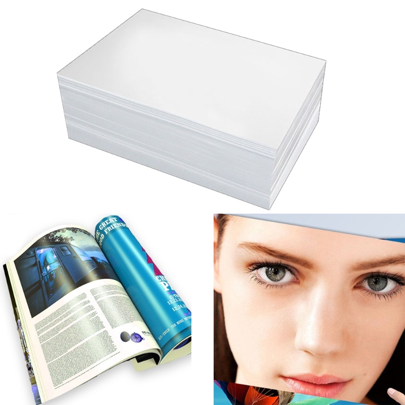 Niki 50 ชิ้นชุด Double Sided Glossy Photo Photo Photo Glossy กระดาษกันน้ําสําหรับเครื่องพิมพ์อิงค์เจ