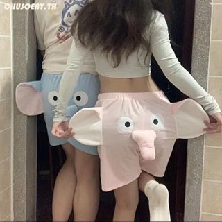 ผู้หญิงน่ารักช้างกางเกงตลกชุดนอนกางเกง Dumbo กางเกงขาสั้นคู่ chusoeny