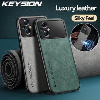 Keysion เคสโทรศัพท์หนัง ซิลิโคนนิ่ม PC กันกระแทก หรูหรา สําหรับ Xiaomi POCO M5 M5S M4 5G POCO M4 5G M5 M5S