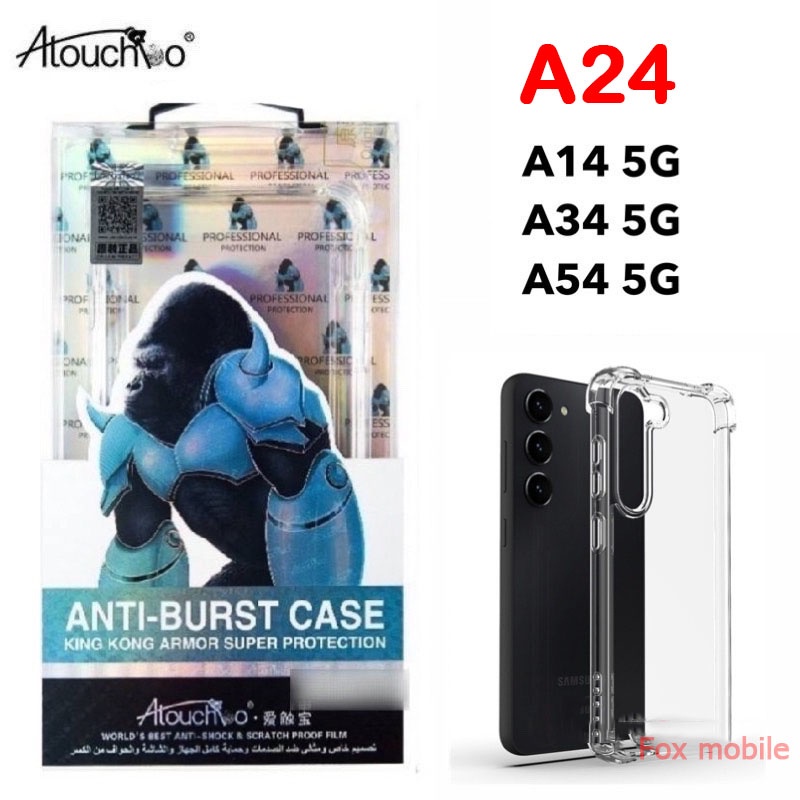 KINGKONG สำหรับ SAMSUNG A06 A16 A05 A05S A55 A35 A25 A15 A24 / A14/A54 5G/A34 5G เคสใสกันกระแทก ส่งด่วน ตรงรุ่น เคสใส
