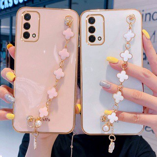 เคส Samsung Galaxy A14 4G 5G A24 A34 A54 5G Case เคส TPU อ่อนชุบหรูหราพร้อมสร้อยข้อมือโซ่หัวใจ รักหัวใจ สายคล้องคอน่ารักน่ารักสำหรับผู้หญิง