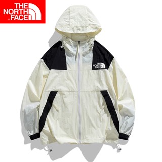 The North Face เสื้อแจ็กเก็ตมีฮู้ดลายพรางระบายอากาศกันแดด ป้องกันรังสียูวีแบบบางมีซิปเต็มตัวสําหรับผู้ชายและผู้หญิง