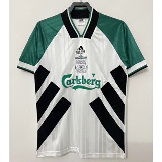 เสื้อกีฬาแขนสั้น ลายทีมชาติฟุตบอล Liverpool Away 93-95 Liverpool สไตล์วินเทจ แห้งเร็ว สําหรับผู้ชาย ไซซ์ S-XXL