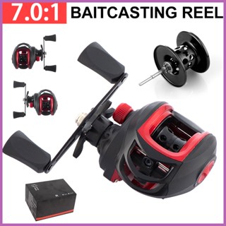 รีล baitcasting แบบพกพา 8 กก. สูงสุดลาก 18+1BB FISHING Reel 7.0: 1 อัตราส่วนเกียร์ปลาคาร์พเบสน้ำเค็ม