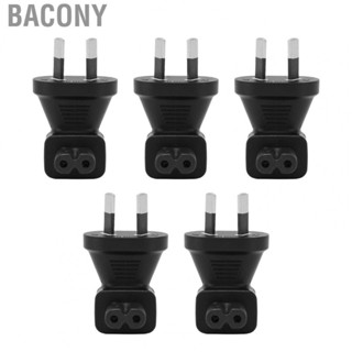 Bacony IEC320 Power Plug Adapter  AU Plug 100‑250V Standard AU Plug To IEC320 C7 Converter 90 Degree 5pcs Copper Conductor Reinforced  for  Power Adapter