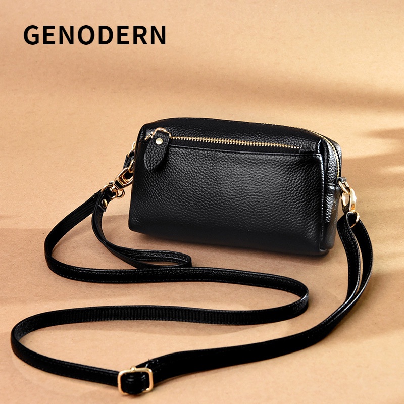 Genodern กระเป๋าสะพายหนังผู้หญิง CrossBody กระเป๋าโทรศัพท์มือถือ