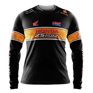 มาใหม่!!️ เสื้อยืด พิมพ์ลาย HONDA RS150 BLACK EDTION