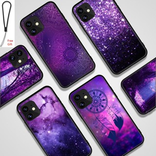 เคสโทรศัพท์มือถือ กันกระแทก พร้อมสายคล้อง สีม่วง สําหรับ VIVO Y50 2020 Y30 Y11S Y20A Y20G Y85 V9 Z3X Z1 Y91C Y1S Y95 Y93 Y91 Y91T U1 V15 S1 Pro 4G