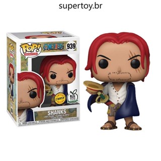 Funko Pop! ฟิกเกอร์ One Piece Shanks (Big Apple Exclusive) 939 ของเล่นสําหรับเด็ก