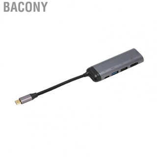 Bacony 6 in 1 USB C Hub Type C Male to VGA HD Multimedia Interface USB3.1 USB2.0 Type C2.0 PD100W Multi Port Docking Station for