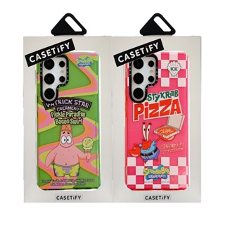 CASETIFY เคสโทรศัพท์มือถือ ลาย Patrick Star Mr. พร้อมกล่องบรรจุ สําหรับ Samsung Galaxy S23 Ultra Plus S22 Ultra เคส TPU นิ่ม กันกระแทก ประดับกลิตเตอร์ สร้างสรรค์