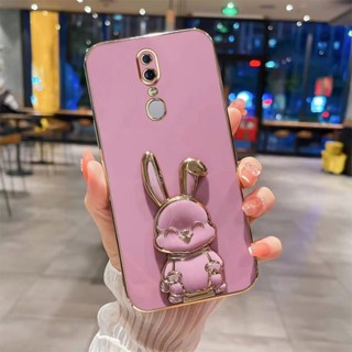 เคสโทรศัพท์มือถือ TPU ลายกระต่ายหน้ายิ้ม หรูหรา สําหรับ OPPO F11 F9 A9 F11 Pro F9 Pro 2023