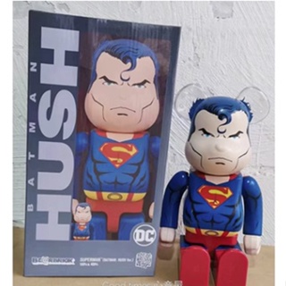 [พร้อมส่ง] Bearbrick บล็อกตัวต่อ รูปตุ๊กตาหมี Violent Bear Superman 400% ขนาด 28 ซม. สําหรับตกแต่งห้องนั่งเล่น