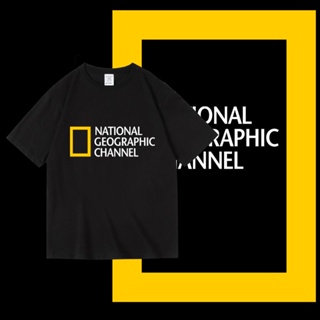 เสื้อ National Geographic เสื้อผ้าแฟชั่น ใส่ได้ทั้งชายหญิง แขนสั้นคอกลม เสื้อยืดสตรีท เสื้อยืด สกรีนลายสวยงาม พร้อมส่ง