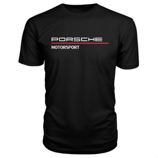 เสื้อยืด ผ้าฝ้าย พิมพ์ลาย Porsche Motorsport สําหรับผู้ชาย