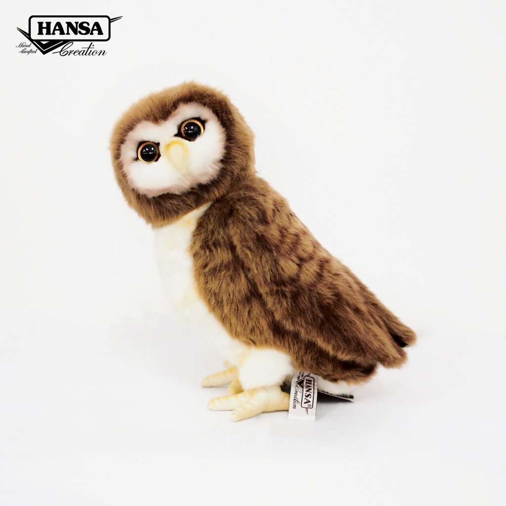 3434 ตุ๊กตานกฮูกสีเหลืองน้ำตาล Hansa Creation