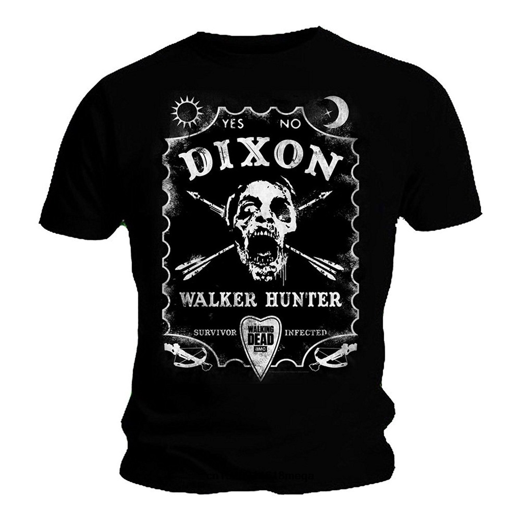 BEST QC เสื้อยืดผู้ชายพิมพ์ลาย The Walking Dead Ouija Board Daryl Dixon