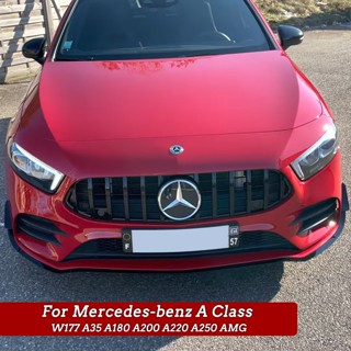 ขอบกันชนหน้ารถยนต์ สําหรับ Mercedes-benz A Class V177 W177 A35 A180 A200 A220 A250 AMG 2019-2022 3 ชิ้น