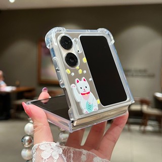 【ลูกกวาดพับได้】กระจกอะคริลิค สําหรับ OPPO Find N2 เคสฝาพับ สําหรับเด็กผู้หญิง เคสป้องกันเลนส์ กันกระแทก