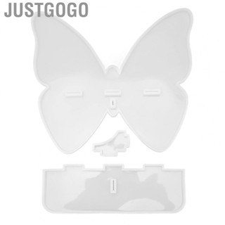 Justgogo DIY Silicon Mold Butterflies Shelf Rack Silicon Mold 3 Pcs For