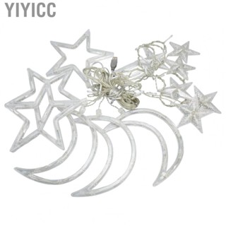 Yiyicc String Lamp  8 Modes  String Light Home Decoration Low Voltage Wide Application Moon Star Design Warm Lighting  for Indoor