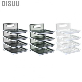 Disuu Multilayer  Sorting Tray  Collapsible Wall Mounted Transparent Handle 4 Layers Side Dish Stacking Storage  for Dinner