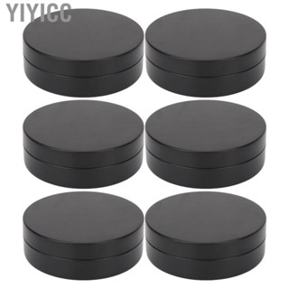 Yiyicc 6 Pcs Aluminum Jar Round Black Odorless Safe Lightweight Portable  Round Aluminum Cosmetic Jar Container for Traveling