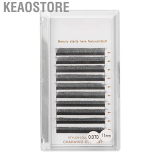 Keaostore D Curl Fan Lash  0.07mm Cluster 11mm Easy Fan Lashes Volume Extension Soft Professional  for Beauty Salon for Beautician